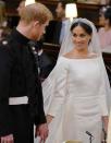 <p>The bride and groom <a href="https://www.townandcountrymag.com/society/tradition/a20268114/prince-harry-meghan-markle-royal-wedding-princess-diana-tributes/" rel="nofollow noopener" target="_blank" data-ylk="slk:paid tribute to Harry's late mother, Princess Diana, in a variety of ways on their big day;elm:context_link;itc:0;sec:content-canvas" class="link ">paid tribute to Harry's late mother, Princess Diana, in a variety of ways on their big day</a>, but one of the subtler moments came when the couple exchanged vows. In her 1981 wedding to Prince Charles, Diana made a controversial break from tradition by choosing to <a href="https://www.townandcountrymag.com/society/tradition/a19159269/prince-harry-meghan-markle-wedding-vows/" rel="nofollow noopener" target="_blank" data-ylk="slk:omit the promise to "obey" from her vows;elm:context_link;itc:0;sec:content-canvas" class="link ">omit the promise to "obey" from her vows</a>, a move that quickly set the trend for royal ladies and one which both of her daughters-in-law have now carried on. </p>