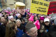 Protesters gather for the Women's March on Washington during the first full day of Donald Trump's presidency, Saturday, Jan. 21, 2017 in Washington. ( AP Photo/Jose Luis Magana)