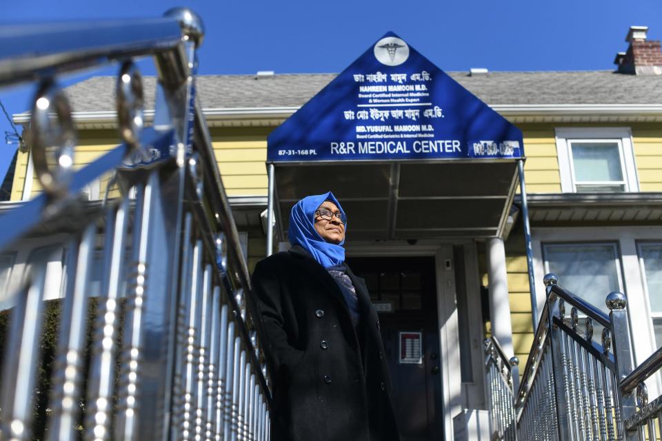 Gulnahar "Nahar" Alam is seen outside RR Medical Care where she teaches stress management and diabetes care as part of Project IMPACT, which was initially funded in part by a CDC grant. Now, the program has been expanded and receives grants from the National Institutes of Health, the NYU Langone Medical Center and state funds.
