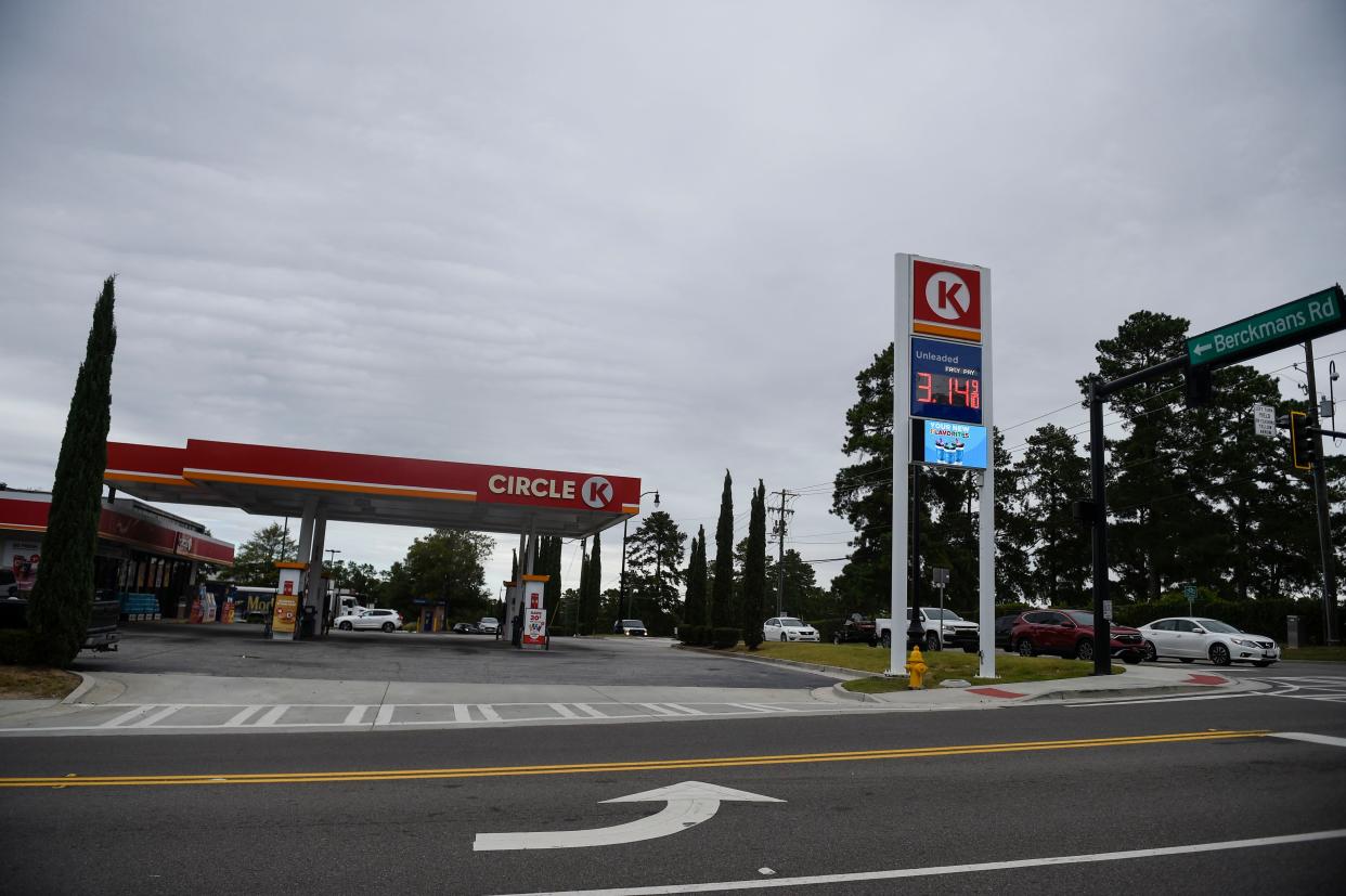 The Circle K at the corner of Wheeler Road and Berckman’s Road on Thursday, Sept. 29, 2022. Experts don't expect a spike in gas prices due to Hurricane Ian.