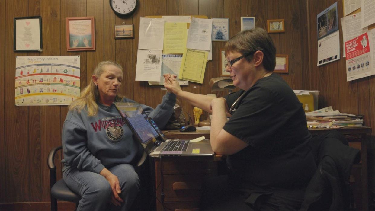 Still from 'The Only Doctor," a documentary about Dr. Karen Kinsell, the only doctor serving rural Clay County, Georgia