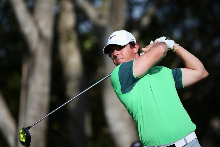 Rory McIlroy of Northern Ireland plays his tee shot during the first round of The Honda Classic on February 26, 2015 in Palm Beach Gardens, Florida