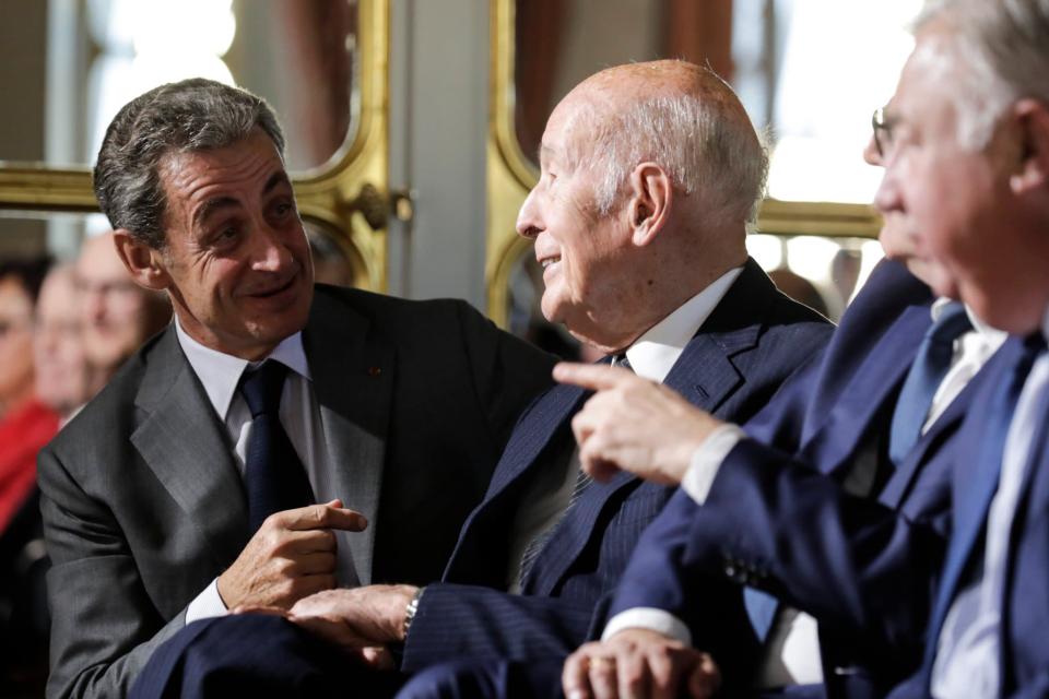 Nicolas Sarkozy et Valéry Giscard d'Estaing en octobre 2018.  - Thomas Samson