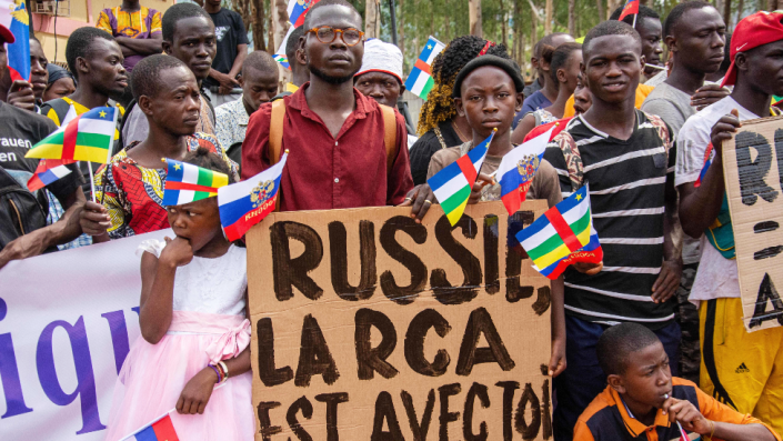 A pro-Russian rally in Bangui, the Central African Republic - Saturday 5 March 2022