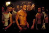 'Fight Club' follows the story of two guys who become friends and establish a club where men fight each other to release their frustrations.