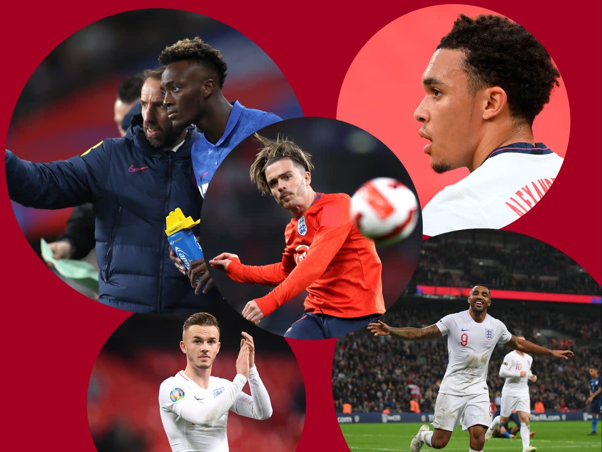 Some of the England players in contention for the World Cup squad (Getty Images)