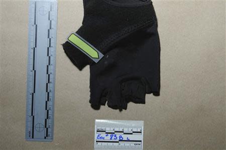 The clothing worn by Adam Lanza is pictured in this evidence photo released by the Connecticut State Police, December 27, 2013. REUTERS/Connecticut State Police/Handout via Reuters