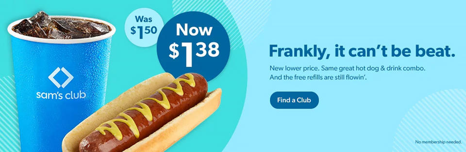 A banner on Sam's Club's website announcing the new deal. (Sam's Club)