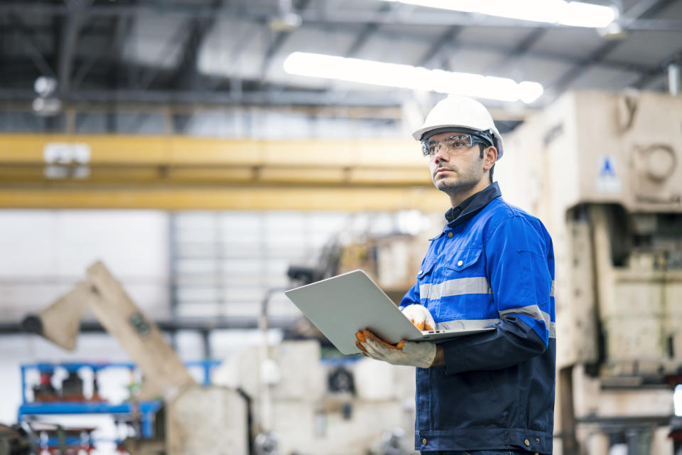 man working in a manufacturing plant