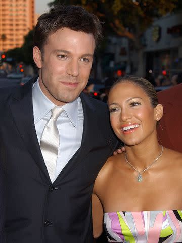 Gregg DeGuire/WireImage Ben Affleck and Jennifer Lopez at the premiere of 'DareDevil' in Westwood, California.