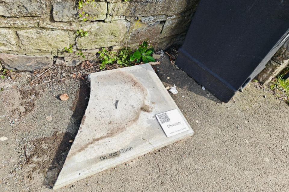South Wales Argus: A seal sculpture was ripped off its plinth