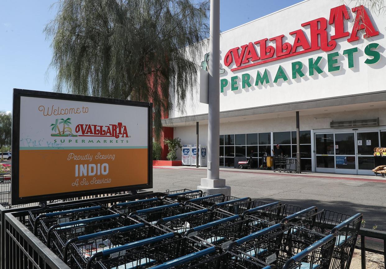 A Vallarta Supermarket is one of the new retail developments that have opened near Interstate 10 and Jackson St. in north Indio, Calif., Oct. 18, 2022.  