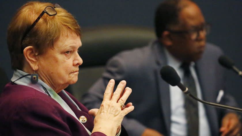 LOS ANGELES, CA - JUNE 25, 2019 - Los Angeles County Supervisors Sheila Kuehl and Mark Ridley-Thomas