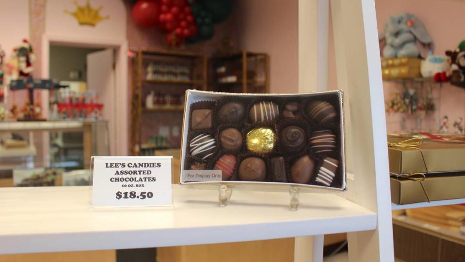 This assorted chocolates box includes an orange cream, peppermint cream, chocolate walnut supreme and coconut cream, among other truffles.