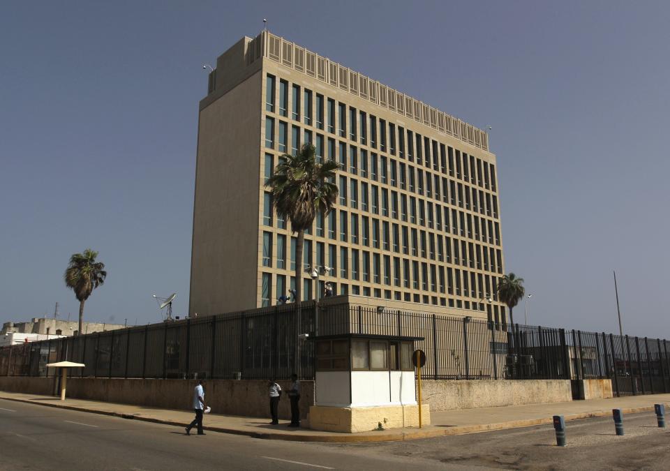 The building of the the U.S. diplomatic mission in Cuba, the U.S. Interests Section, (USINT), is seen in Havana, July 1, 2015. The United States and Cuba on Wednesday formally agreed to restore diplomatic ties that had been severed for 54 years, fulfilling a pledge made six months ago by the former Cold War enemies. U.S. President Barack Obama and Cuban President Raul Castro exchanged letters agreeing to reopen embassies in each other's capitals, with the Cubans saying that could happen as soon as July 20. REUTERS/Stringer