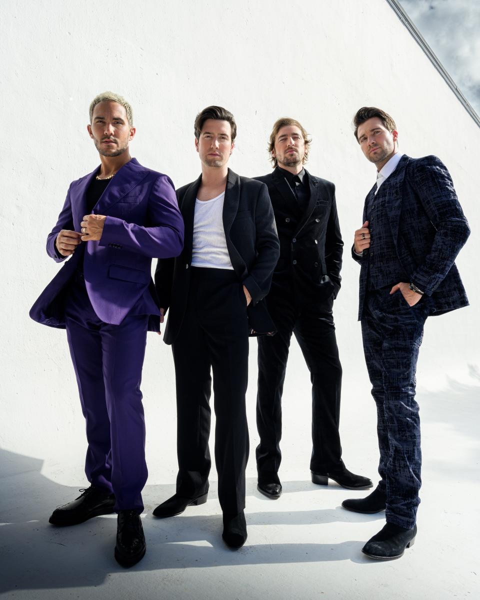 Big Time Rush performs at the PNC Bank Arts Center on Friday, June 30.