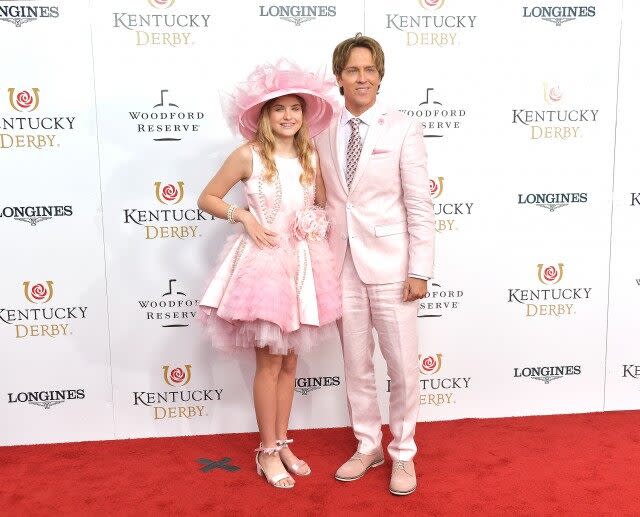The 12-year-old and her father, Larry Birkhead, attended the annual event on Saturday.