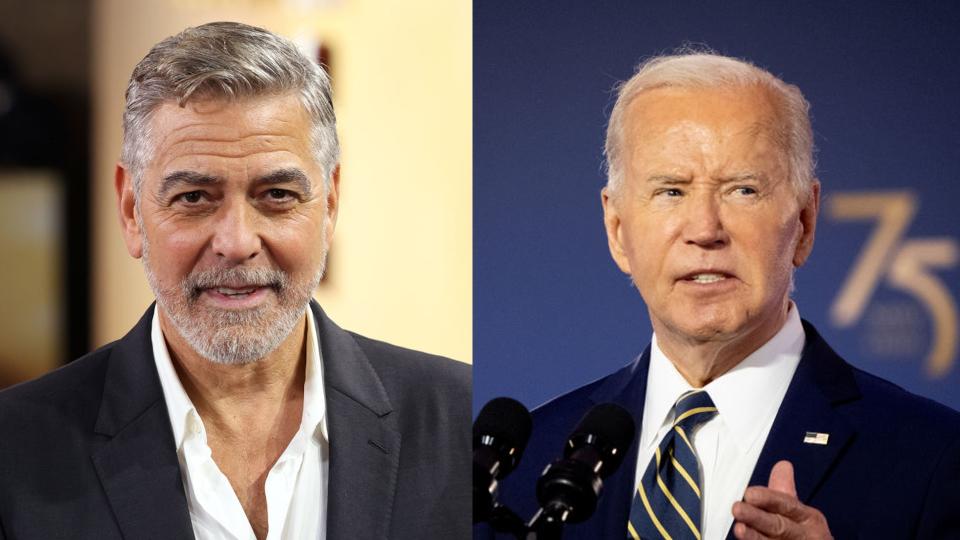 George Clooney y Joe Biden. (Créditos: Neil P. Mockford y Andrew Harnik/Getty Images)