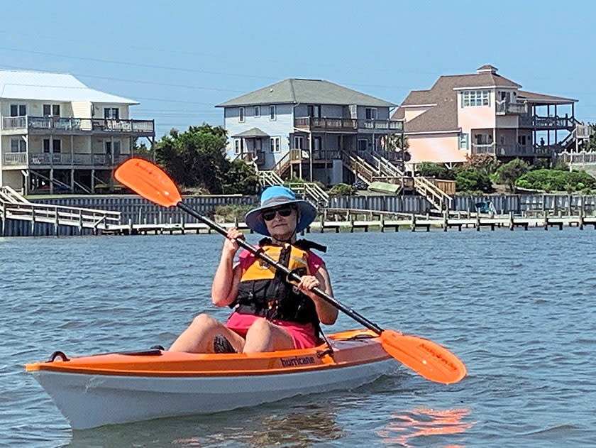 Jane kayaking.