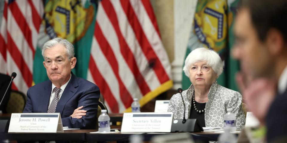 Federal Reserve Chairman Jerome Powell and US Treasury Secretary Janet Yellen