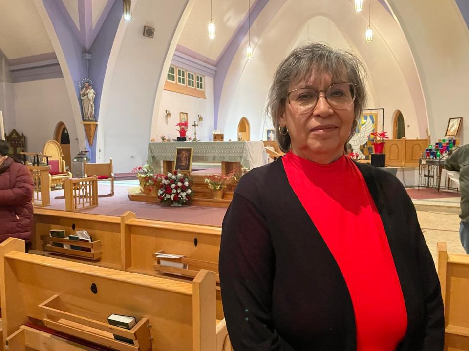 Susan Enge told CBC that she organized the vigil to offer people a beautiful environment in which to find some peace and comfort with one another.