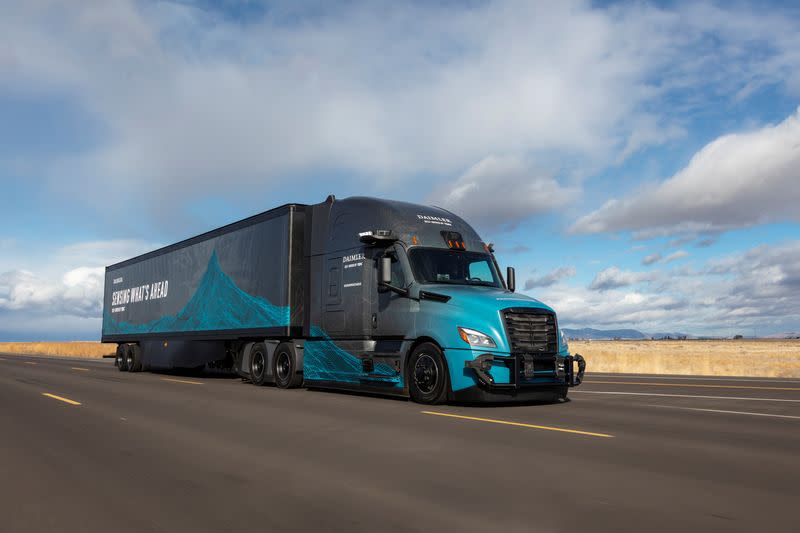 Self-driving truck operated by Daimler unit Torc Robotics undergoes testing on U.S. highway