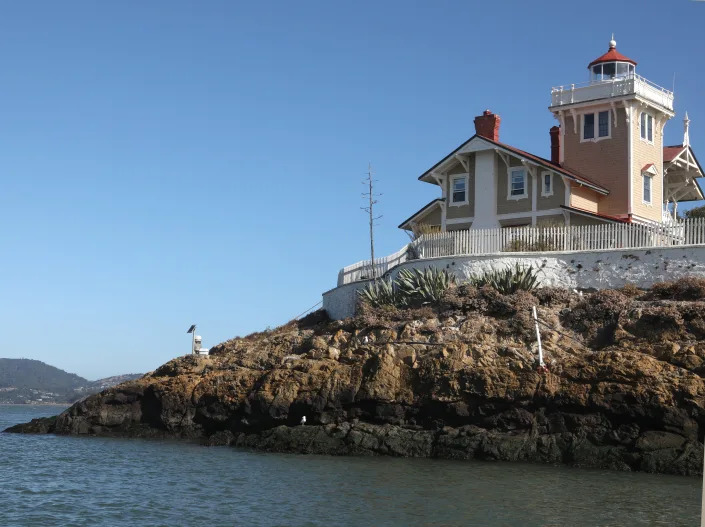 The historic 1873 buildings that house the inn and the general atmosphere of the island itself on Tuesday, July 23, 2019 in San Francisco, Calif. bed and breakfast at the East Brother Light Station.