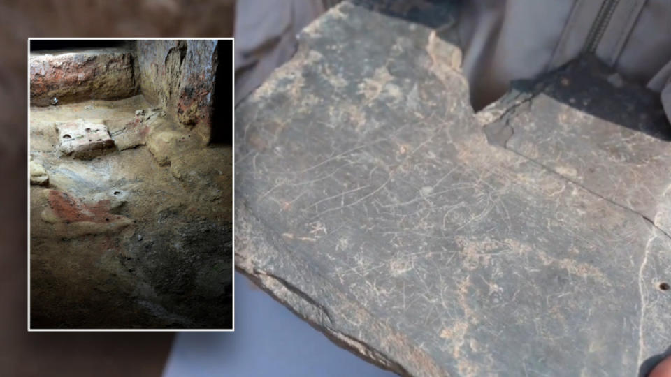 Experts believe the slab is marked with 21 distinct symbols.<p>Getty Images / Spanish National Research Council (CSIC)</p>