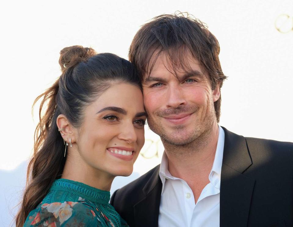 Nikki Reed and Ian Somerhalder attend the 27th annual EMA (Environmental Media Association) awards at the Barker Hangar in Santa Monica, on September 23, 2017