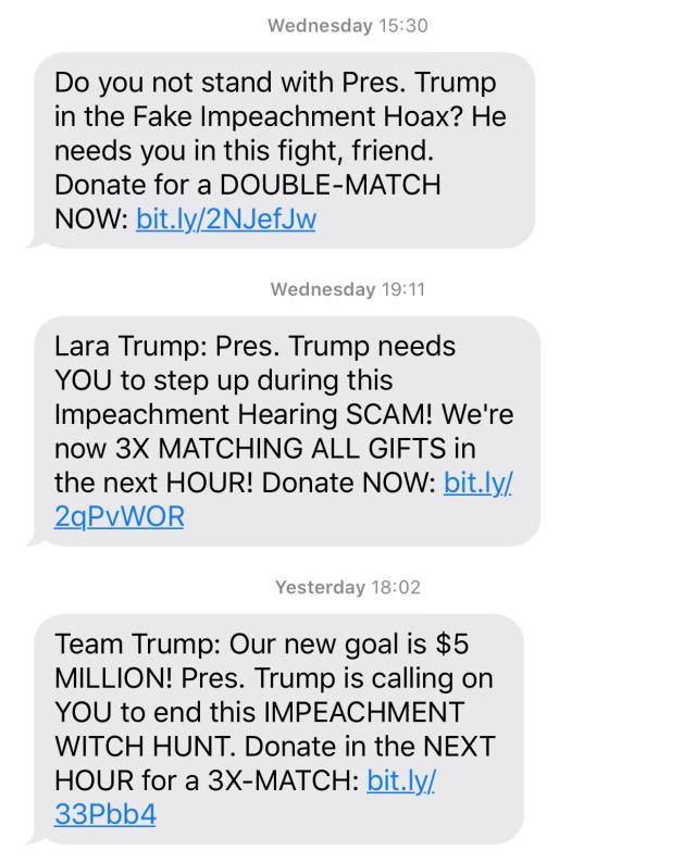 Trump Campaign Raises Millions During Impeachment Hearings 