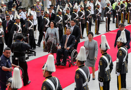 Ecuador's President-elect Lenin Moreno arrives at the National Assembly for his inauguration ceremony, in Quito, Ecuador May 24, 2017. REUTERS/Henry Romero