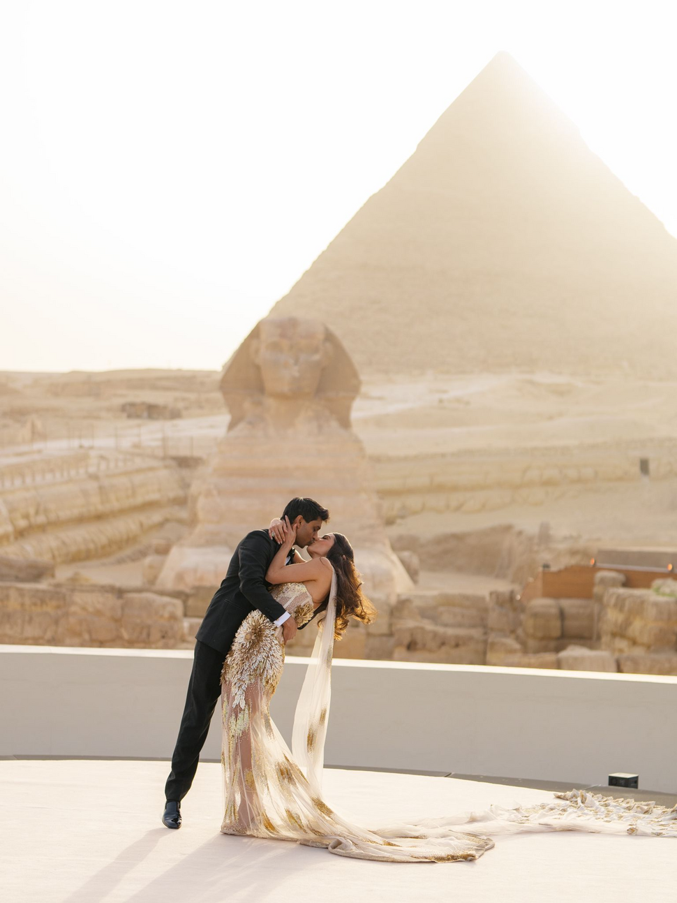 WWE Diva Erika Hammond and billionaire Ankur Jain's Egyptian wedding on April 26, 2024. 