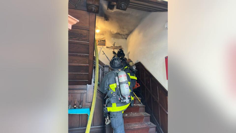 <div>San Francisco firefighters said have flames and smoke were on all levels of the three-story building at 1275 Jackson, where crews battled a 2-alarm fire on Thursday, May 2, 2024.</div>