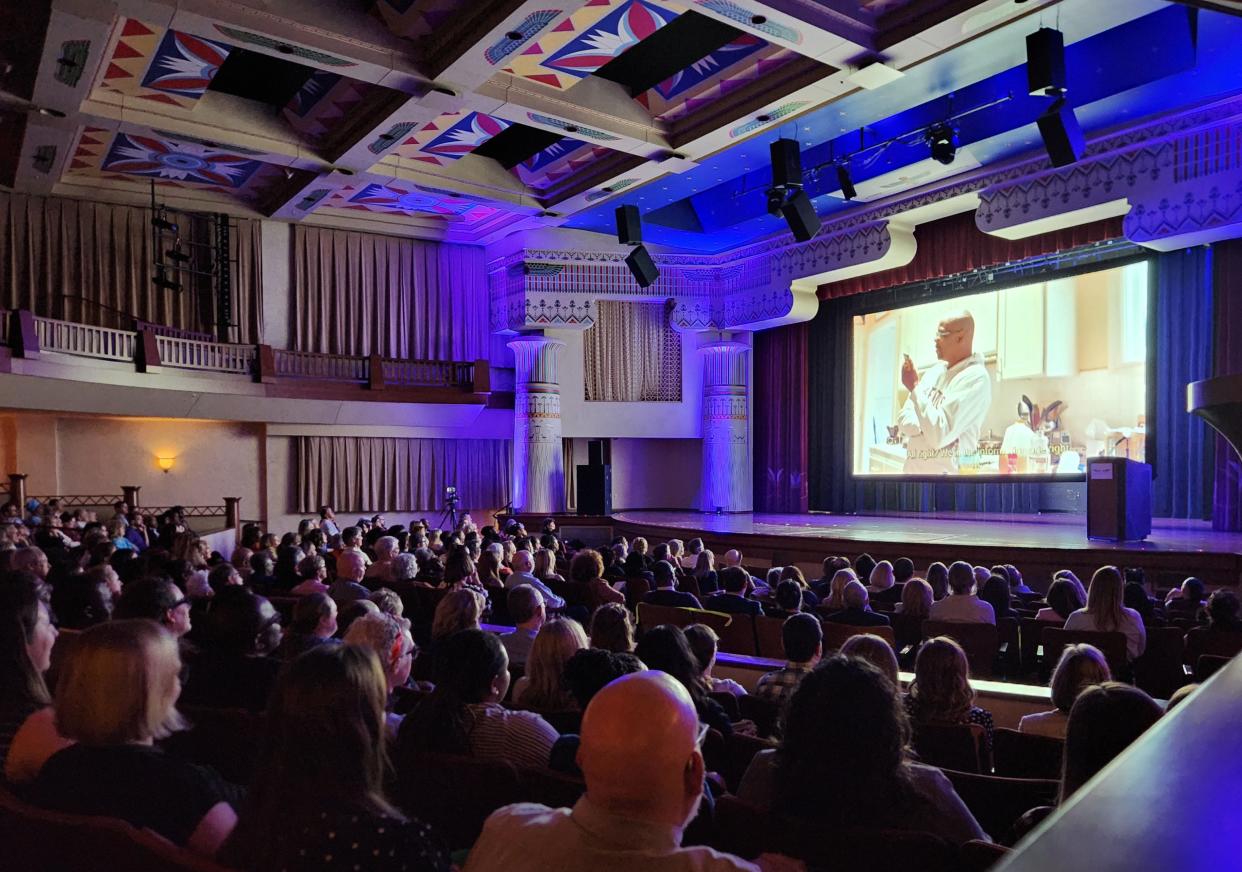 Hundreds of education professionals, parents and community members joined Ohio Gov. Mike DeWine on Tuesday for a viewing of the 2023 "Right to Read" documentary that focuses on the challenges of literacy education at the Lincoln Theatre in King-Lincoln Bronzeville.