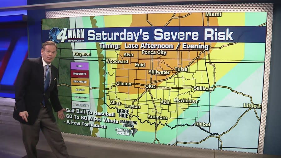 KFOR Meteorologist Jon Slater tracking severe weather.