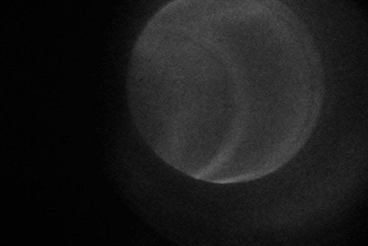 a gif showing two plasmas merging inside Trenta, Helion's sixth fusion prototype.