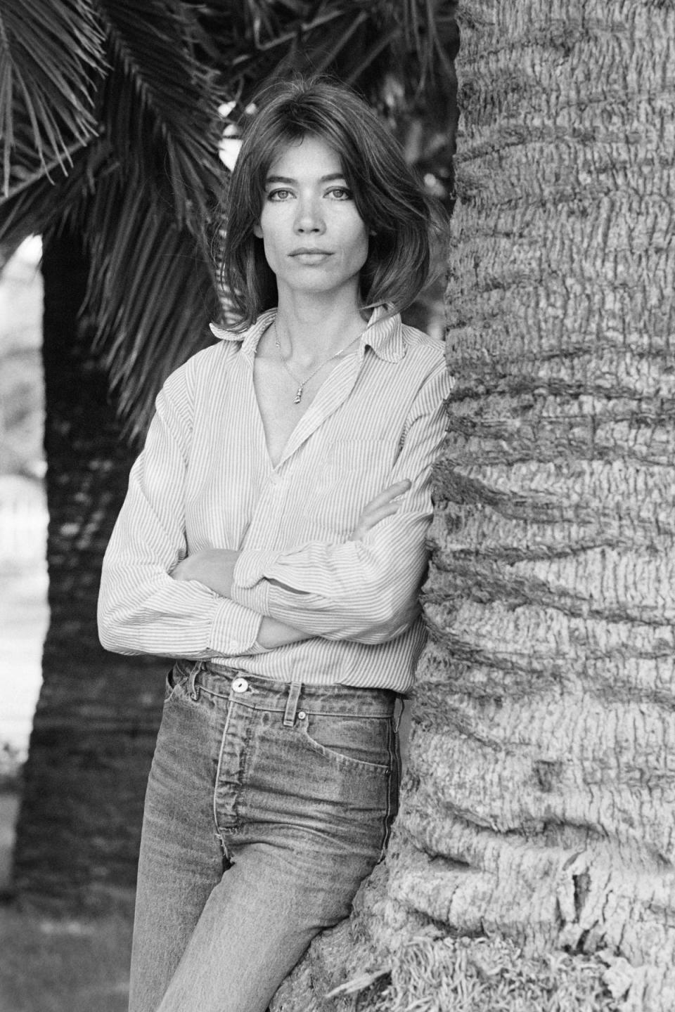 Hardy poses at her home in Calvi on August 12, 1977 (AFP via Getty Images)