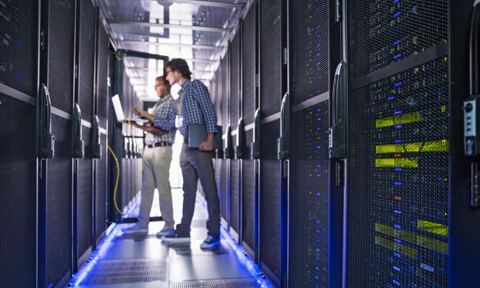 <span>Datacentres, servers and data transmission networks currently account for up to 1.5% of global carbon emissions.</span><span>Photograph: Juice/Rex/Shutterstock</span>