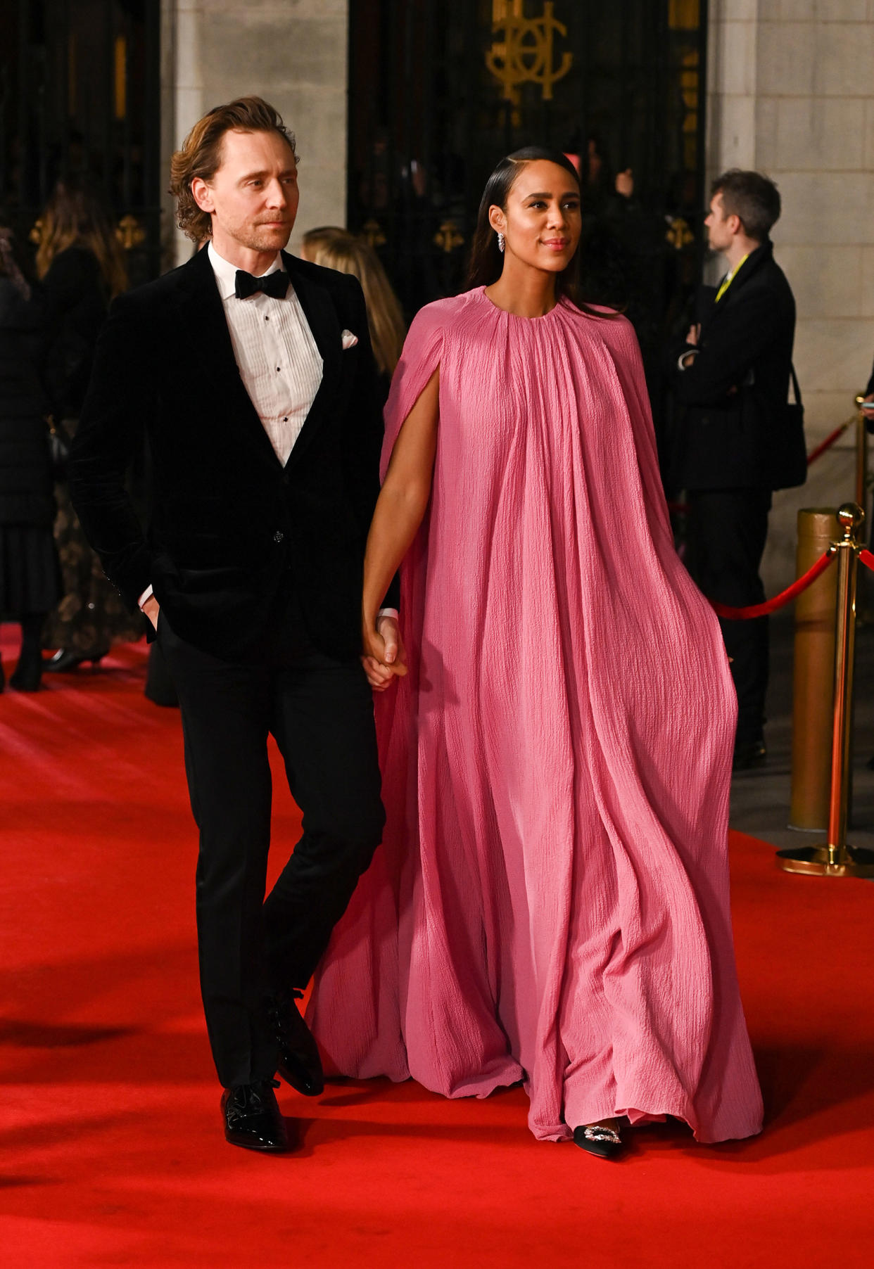 Hiddleston and Ashton were all glamour as they attended the BAFTAs in March, the same month they got engaged. (Kate Green / Getty Images)