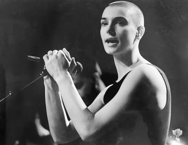 An undated photo from the late 1980's shows Sinead O'Connor performing in Vancouver, Canada.