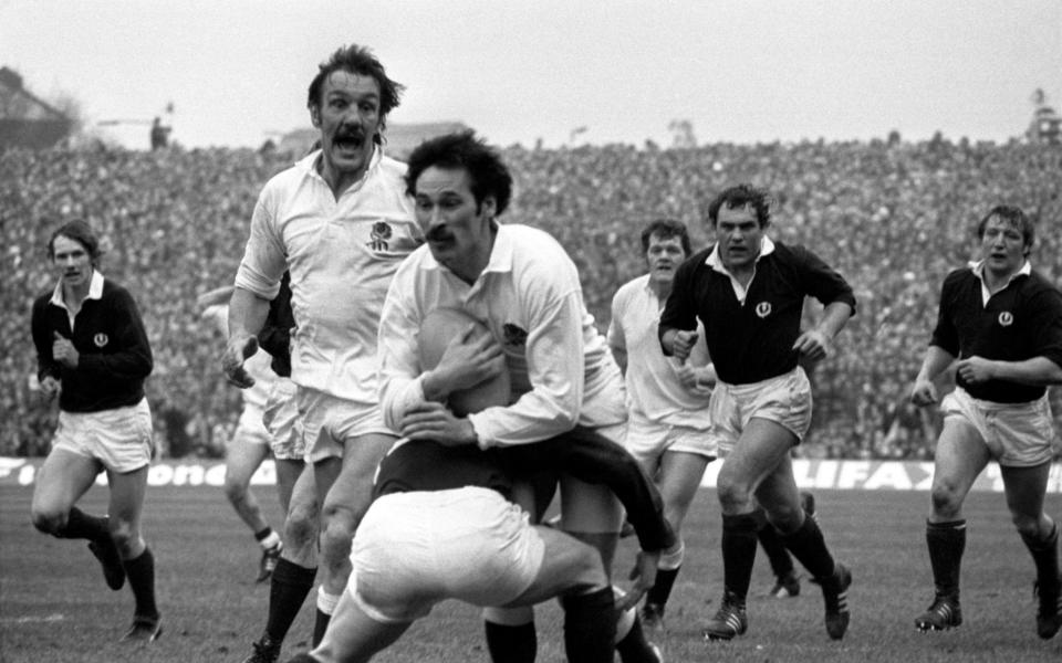 Mike Slemen in action in the 1980 Five Nations decider against Scotland at Murrayfield - S&G/PA