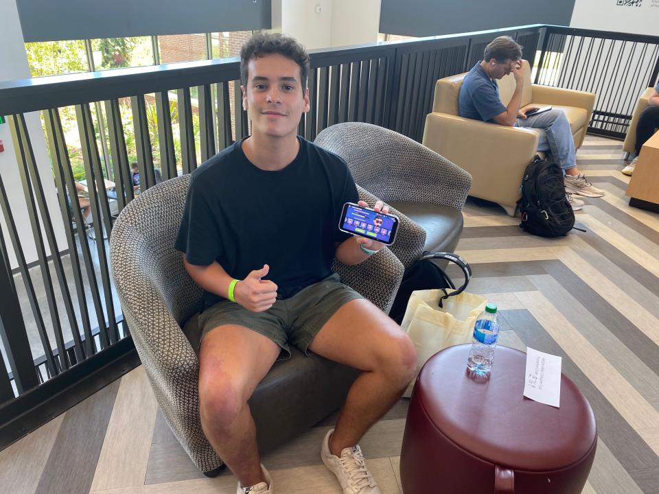 Florida State University student Paulo Sollberger, a junior from Fort Lauderdale, participates in the Venture Valley Collegiate Cup on FSU's campus.