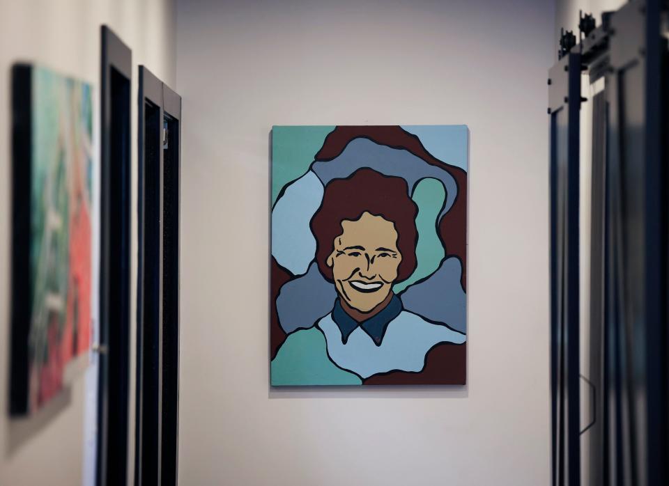 A portrait of Josephine Lois “Jo” Gill Floyd, namesake of the new Avondale restaurant Josephine. Local artist Josh Phares created the portrait displayed prominently in the restaurant.