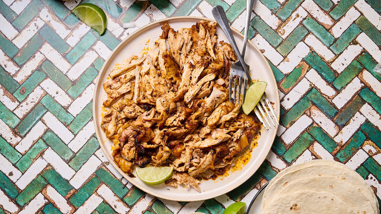 al pastor chicken on a plate