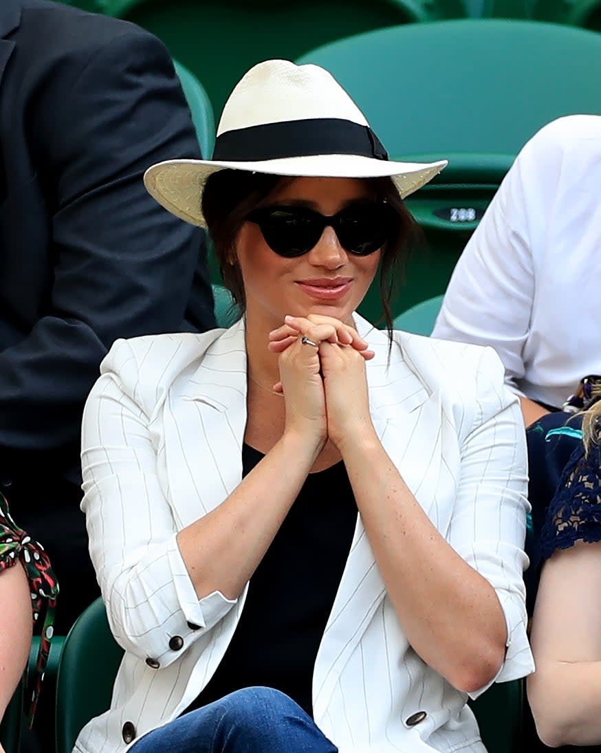 The Duchess of Sussex at Wimbledon this year (PA)