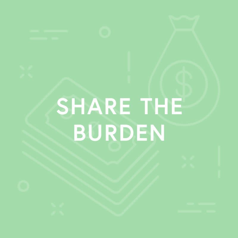 <p>Our generation is all about the sharing economy. What costs can you shoulder with friends or family instead of on your own? For example, we saved $200 a month by going back on a family cell phone plan as full-grown adults. Humiliating? Maybe, but it's saving us $2,400 a year. How many TV service subscriptions are you paying for between Hulu, Amazon, HBO and the like? Think about who you might split those accounts with. Do any of your co-workers live near you? Carpool on days when neither of you has after-work plans. These simple moves require you trust another person, so we suggest you choose wisely—your deadbeat younger brother isn't an ideal candidate—but they can also mean major savings if executed properly.</p>