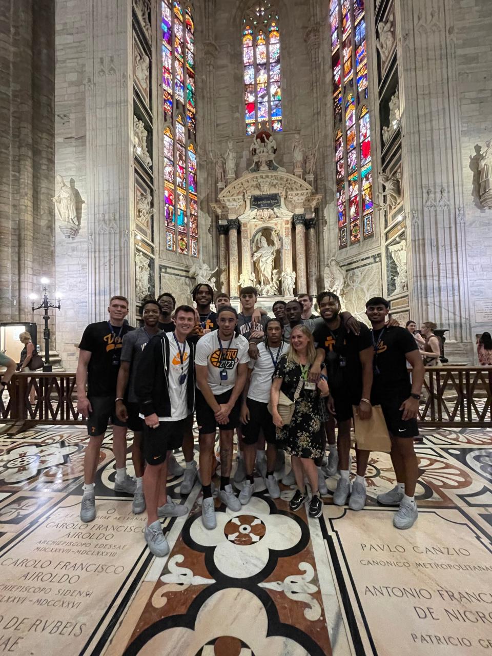 Tennessee basketball did a tour of Duomo di Milano in Milan, Italy, on August 1 as part of its international trip to Italy.