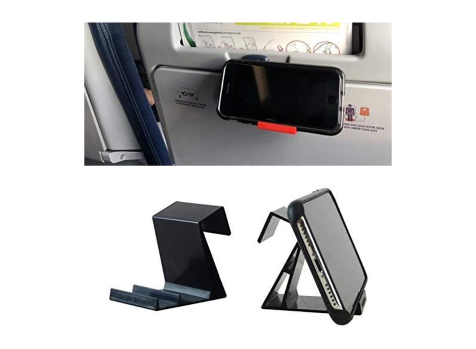 This multifunctional clip will make better in-flight entertainment a breeze. (Source: Amazon)