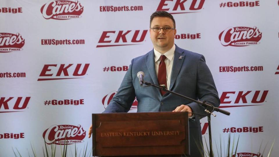 Of Eastern Kentucky’s aspiration of moving its football program up to the FBS, EKU Athletics Director Matt Roan says the Colonels’ strategy is “to take care of ourselves and putting ourselves in the best position. We’re just trying to control what we can control, so to speak.”