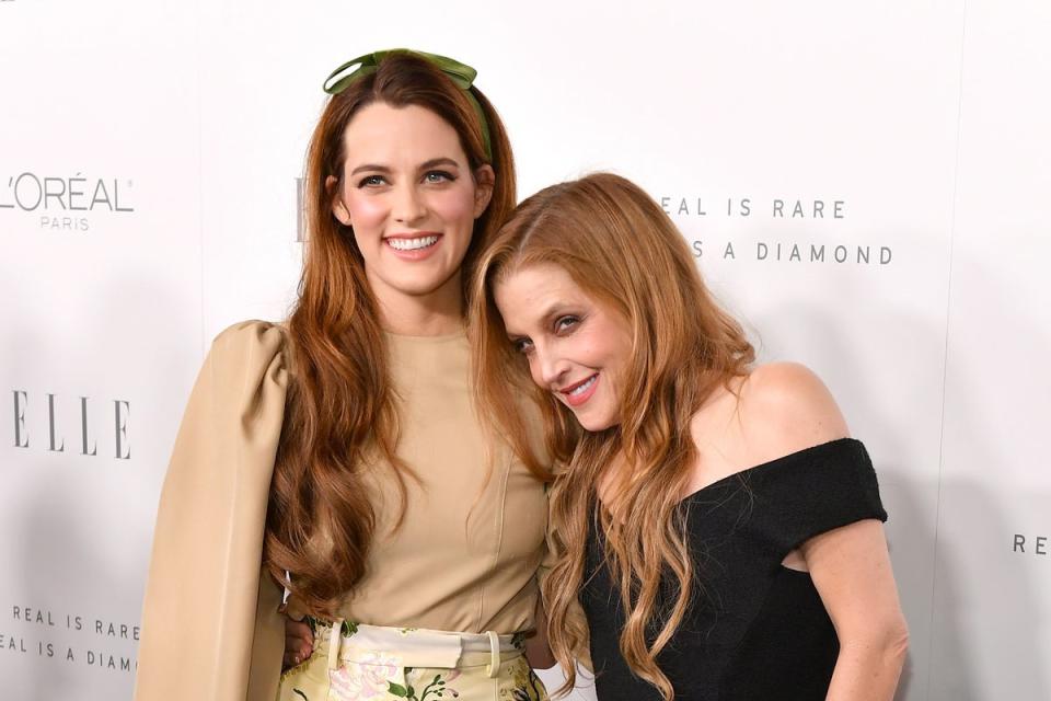 Riley Keough and Lisa Marie Presley attending Elle’s Women in Hollywood Celebration, 2017 (Getty Images for ELLE)